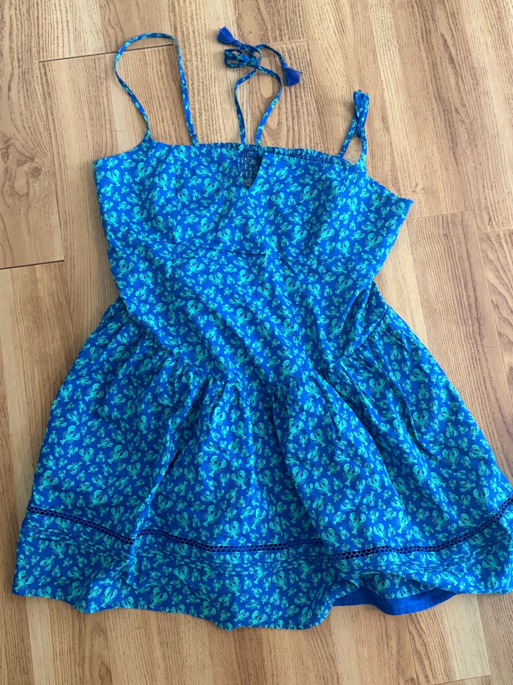Roller rabbit x target blue lobster dress women’s medium